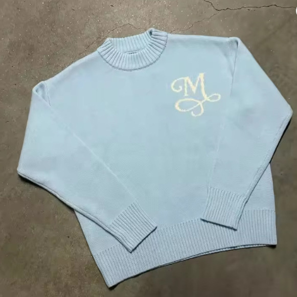 New Trendy Brand Round-Neck Pullover Letter Knit Sweater High-Quality Unisex Top Sweater Wholesale Foto QC de 1688 na Qualit.ly