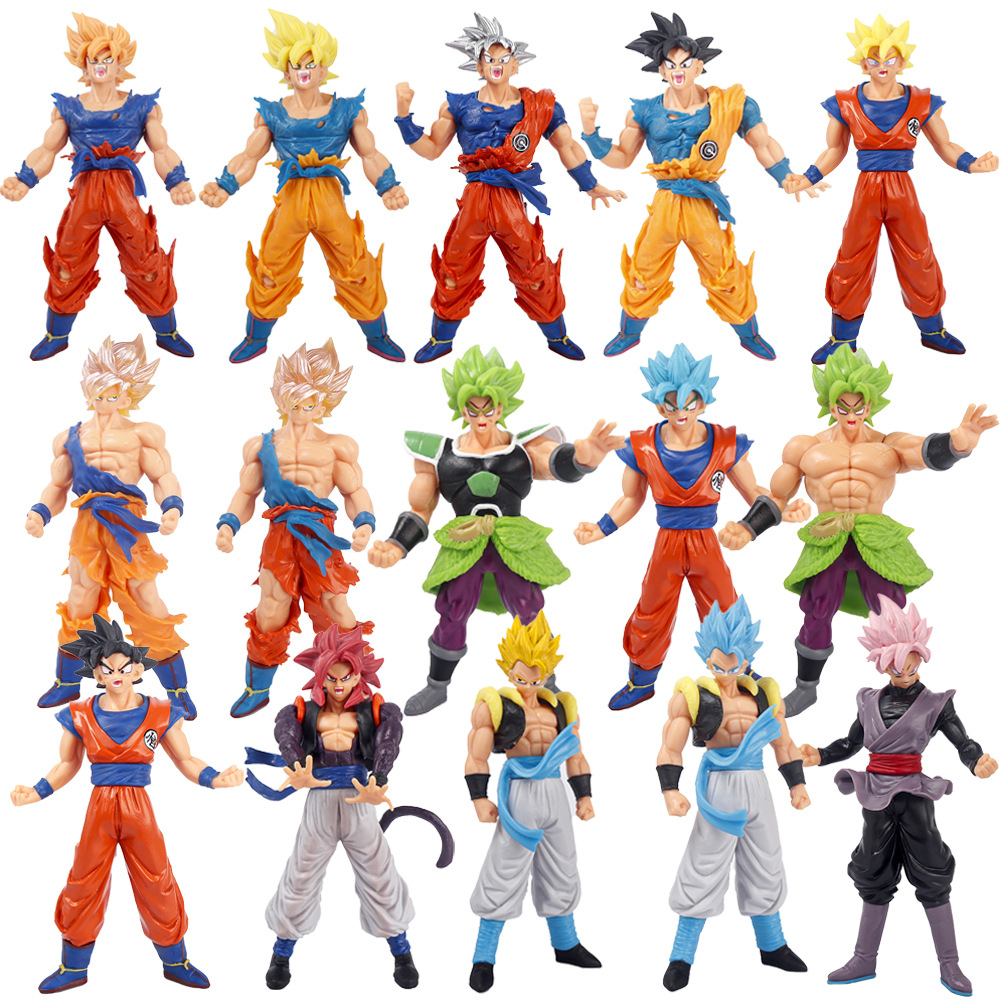 Super Saiyan Battle Damage Goku Dragon Ball Hand-made Model Anger Broley Gita Begit Ornaments