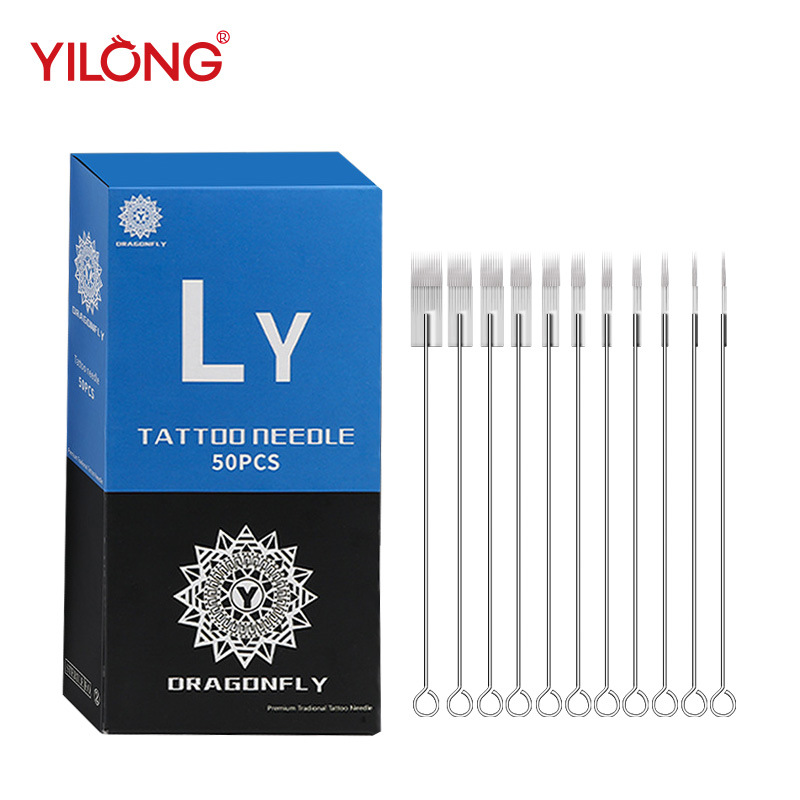 Yilong Tattoo Equipment Disposable Tattoo Needles Standard Tattoo Needles 50 Pieces Secant and Fogging Auxiliary Tools Cross-Border