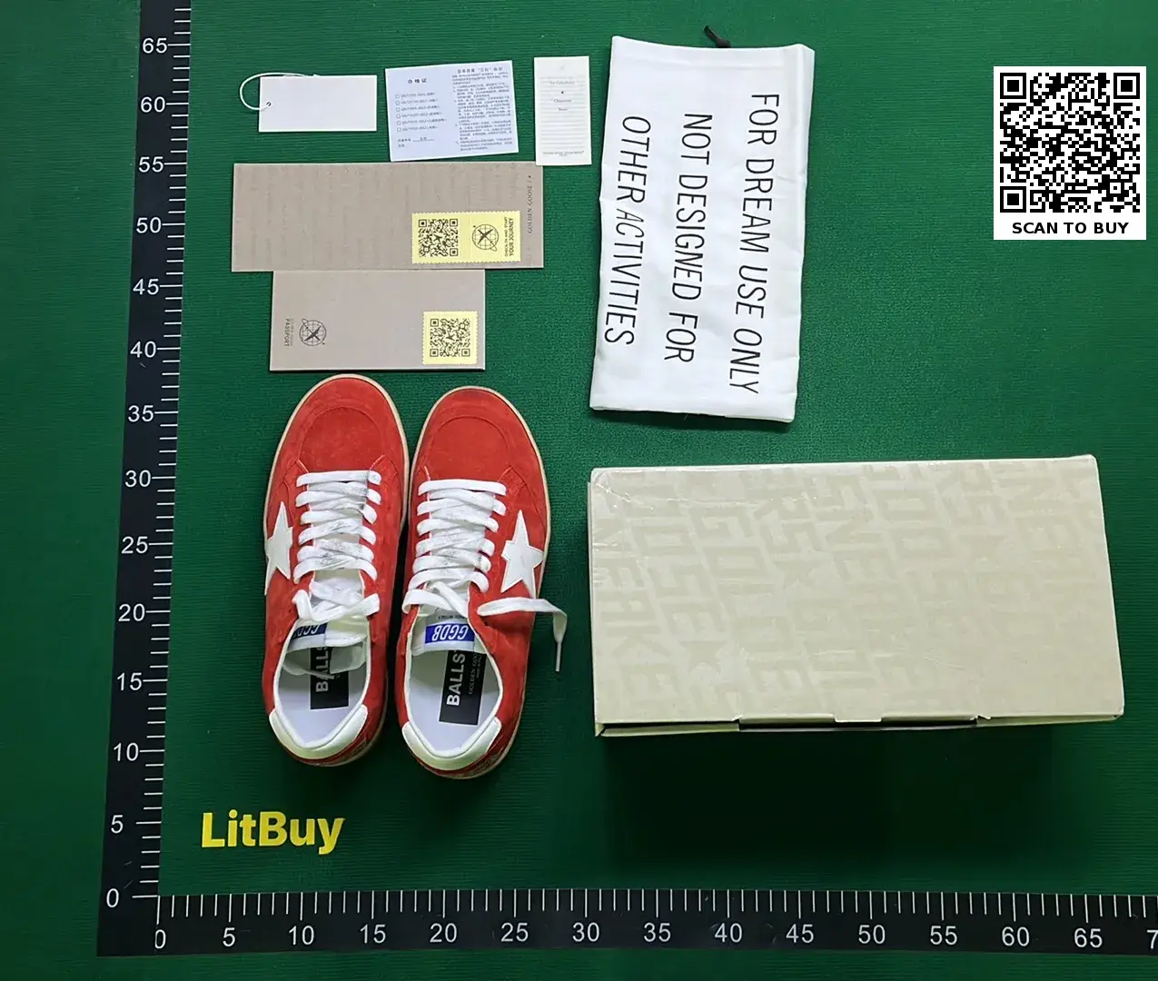 Golden Goose Ball Star White/Strawberry Red QC