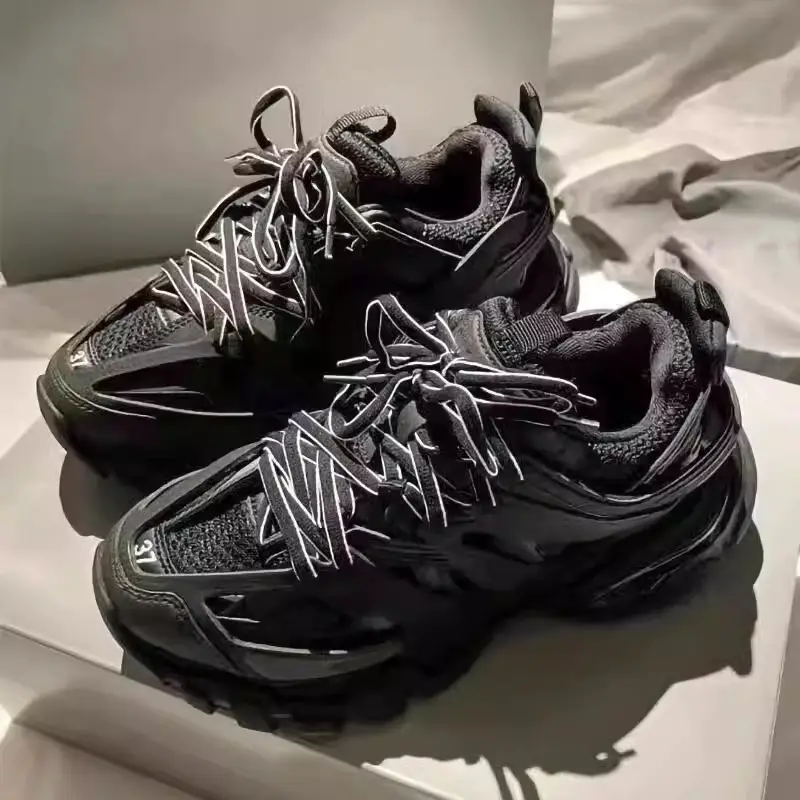Putian high-end Paris three generations of old dad shoes Black Knight men's shoes 2025 summer new thick bottom heightening casual shoes female