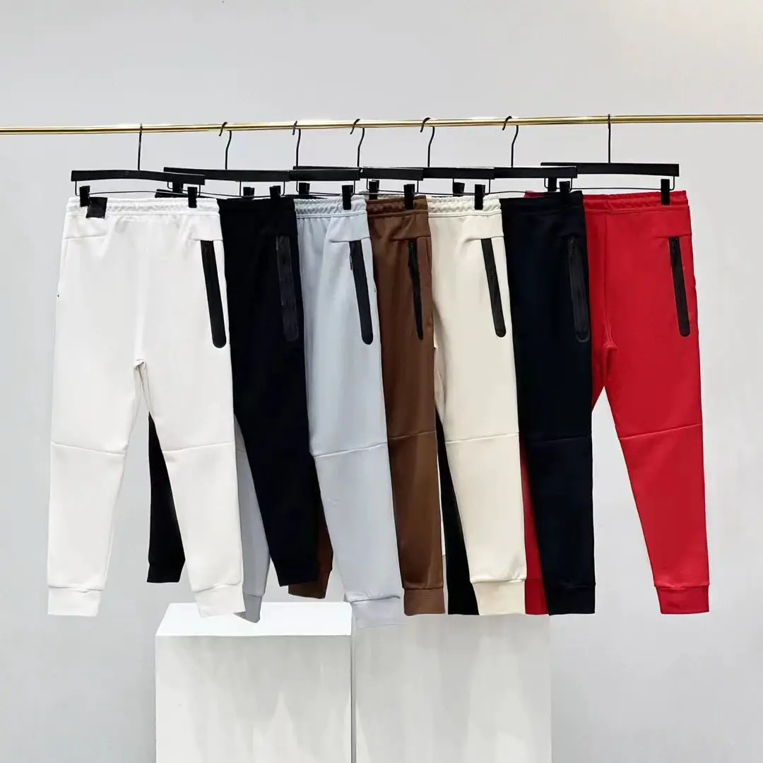 2024 Spring and Autumn Casual Sports Multicolor Drawstring Men's Back Zipper Sweatpants 496-OK