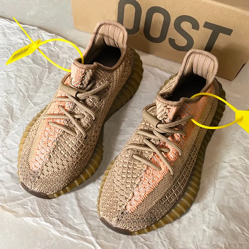 [High Quality] Pvkb Coconut Shoes 350 Men's Shoes Dirty Orange Official Website Casual Authentic Men's and Women's Summer Sports Shoes