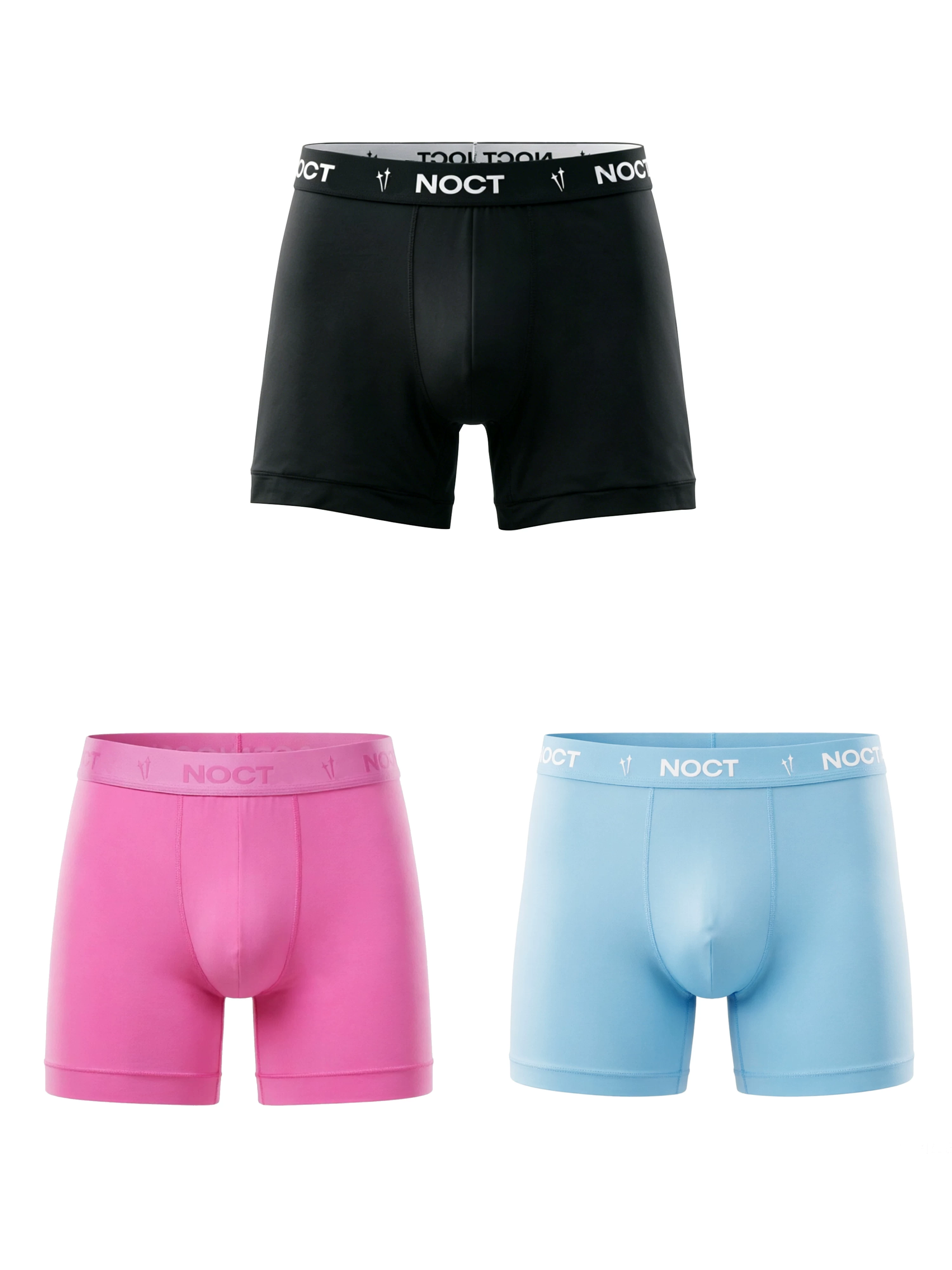 Huni Design Men's Comfortable Sports Fitness Quick-Drying Breathable Boxer Briefs Four-Corner Knit Black Elastic Foto QC de TAOBAO na Qualit.ly