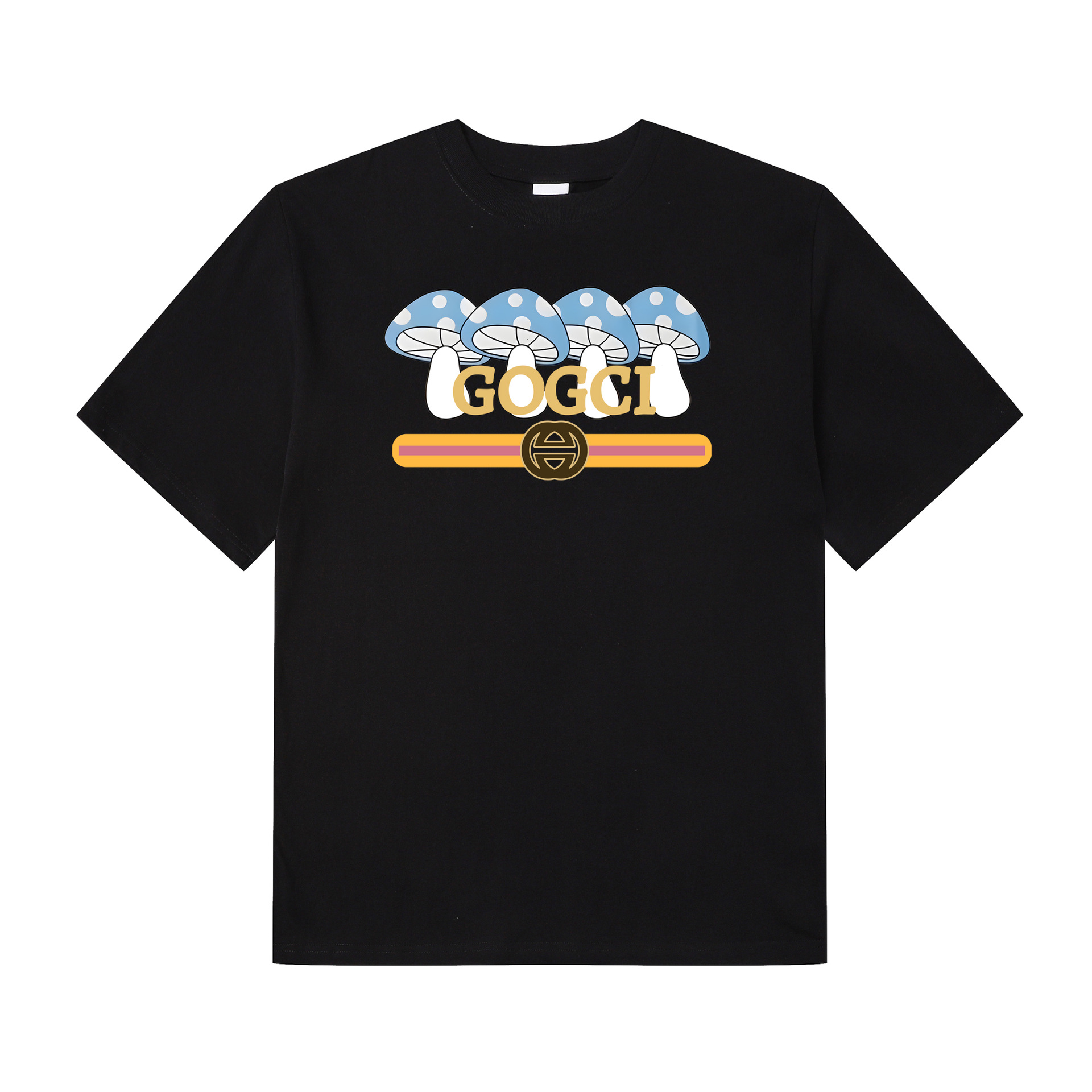 G family short-sleeved 2024 spring and summer new mushroom t-shirt lovers g family short-sleeved t-shirt multi-style exquisite pattern