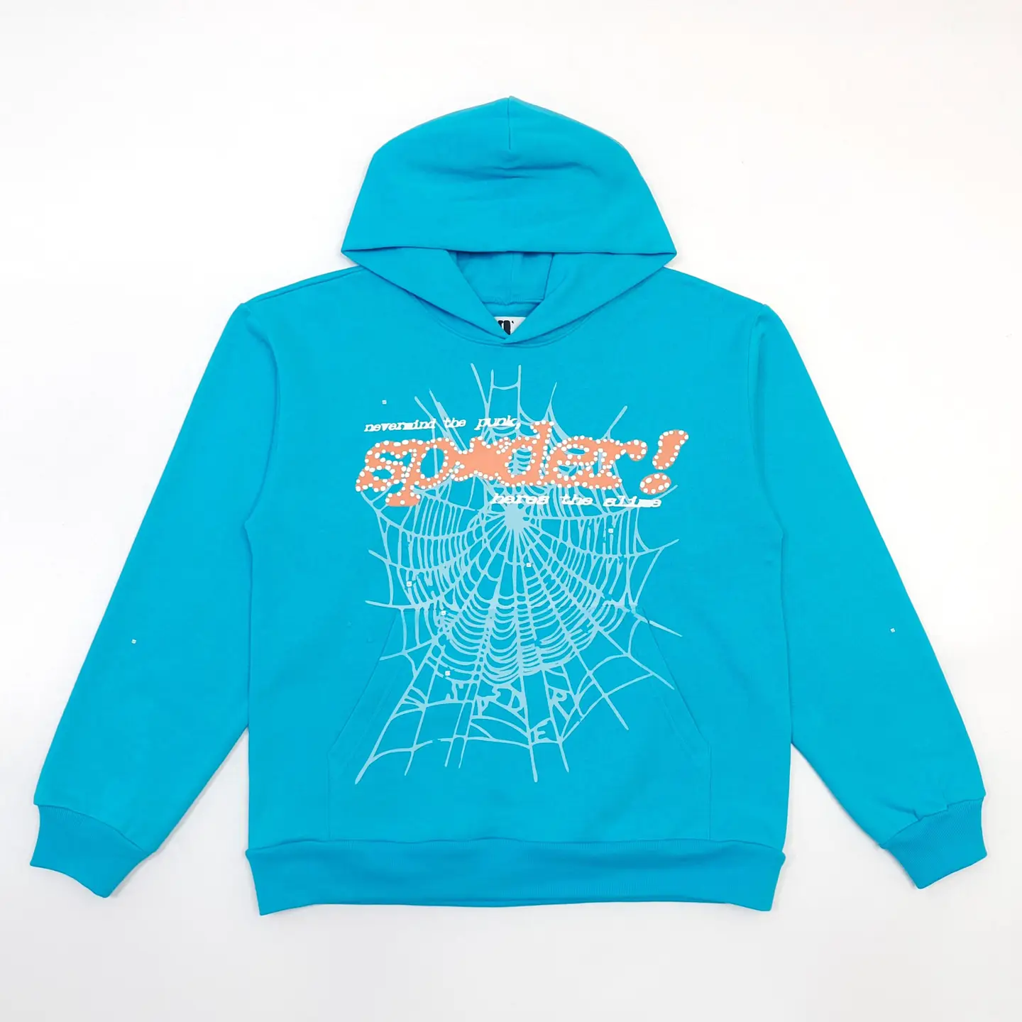 Sp5Der Lake Blue V2 Hoodie American High Street Sweatpants Casual Pants Set