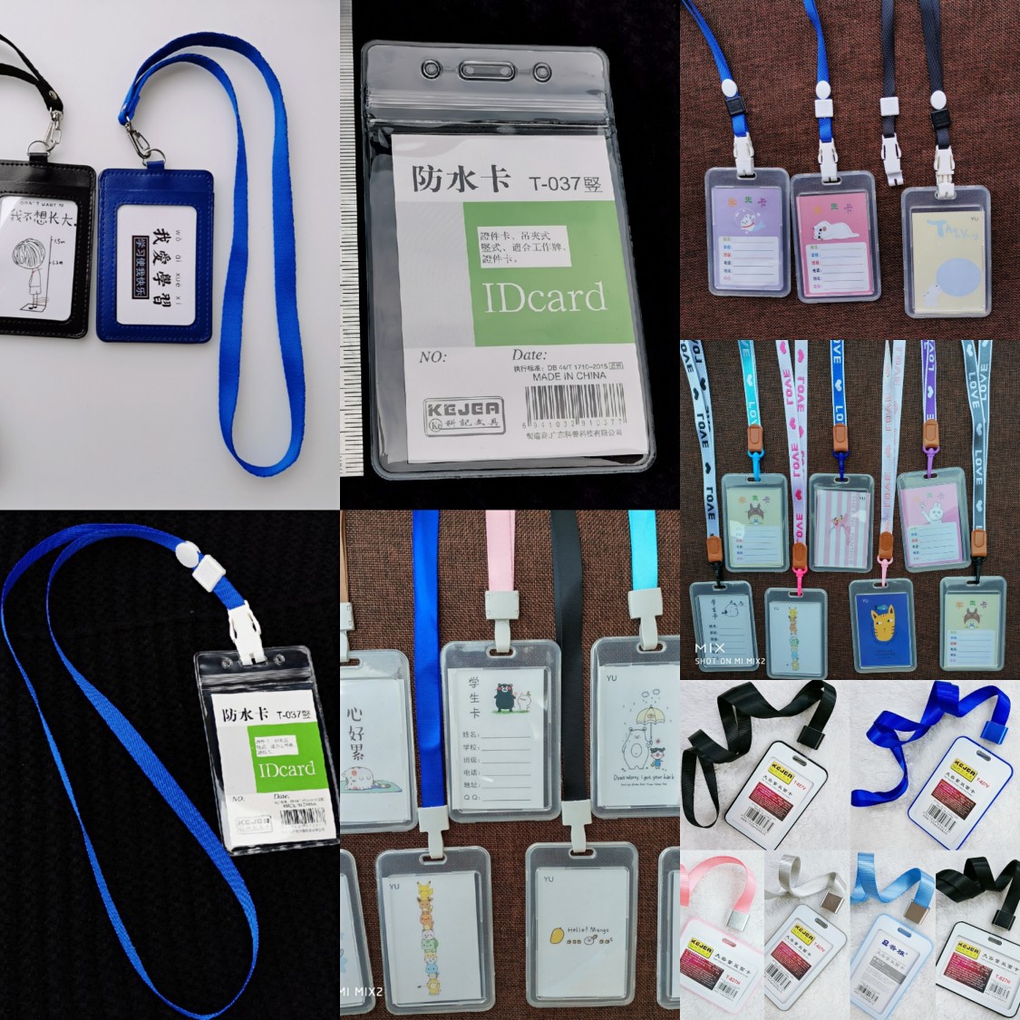 Pass-In and Exit Hanging Neck Card Holder Card Rope Cute Student School Card Holder Bus Card Bag New Work Card Rope