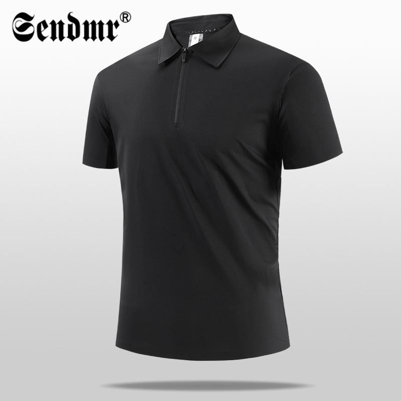 Golf Polo Shirt Men's Summer Casual Business Sports Short-sleeved T-shirt Men's Badminton Ice Silk Quick-drying Clothes for Men