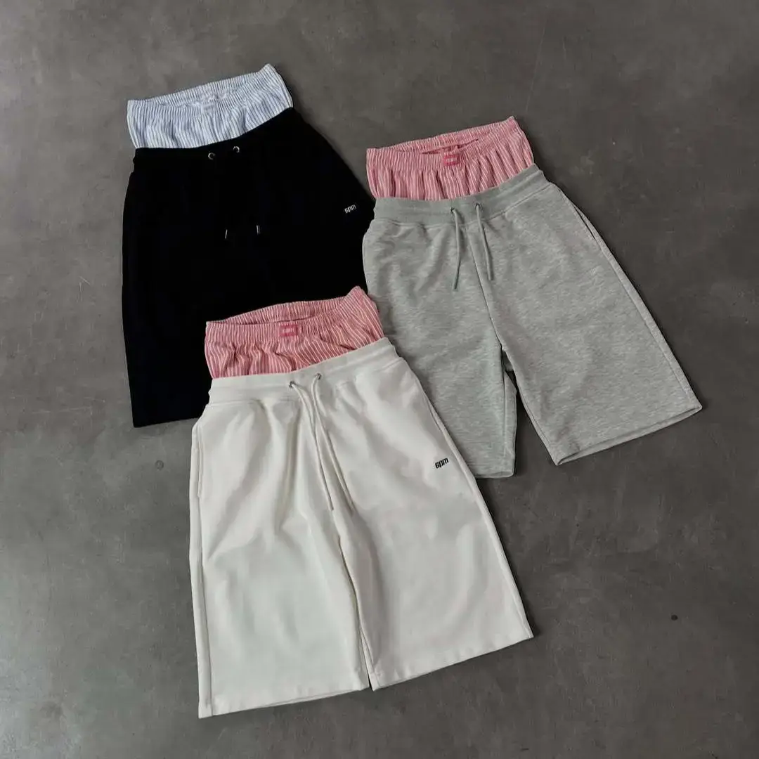 High-Quality European and American Trendy Brand 2025 Spring and Summer New Ow Embroidered Twill Pattern Five-Point Pants Short Sweatpants Large Size