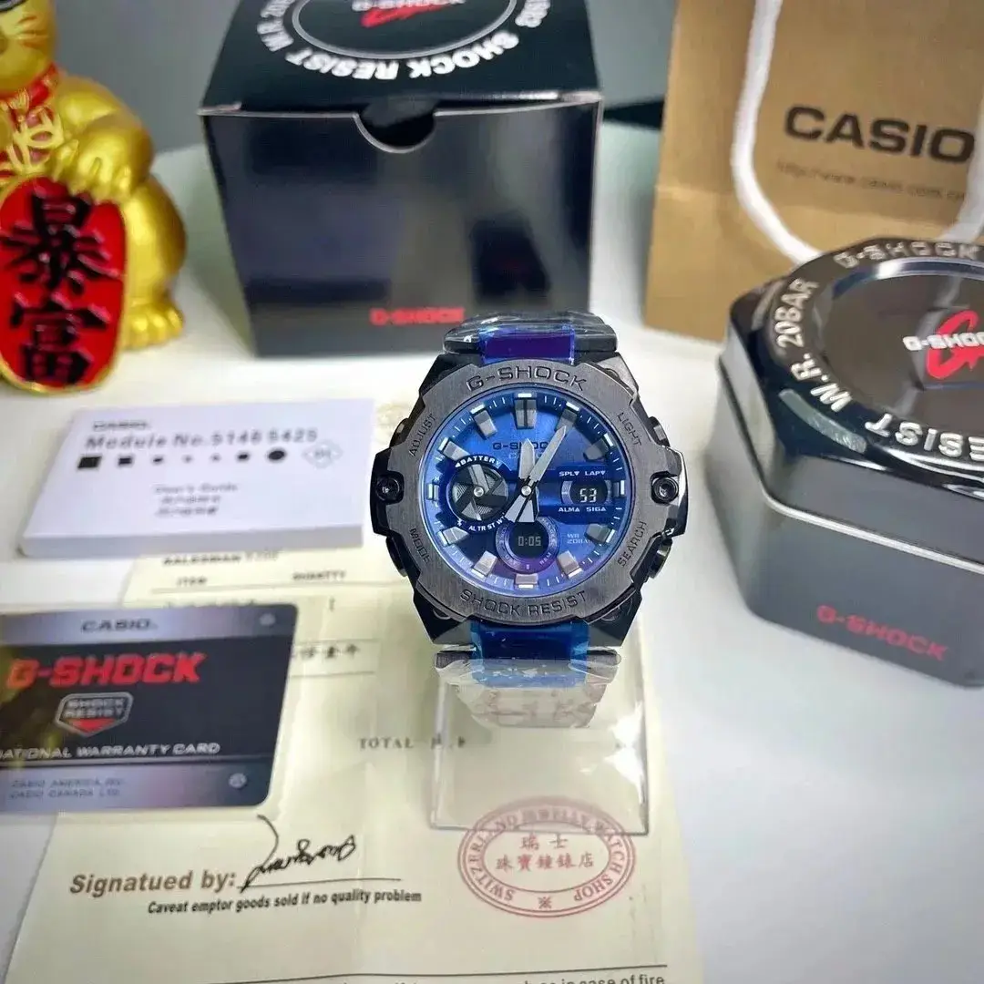 298（配全套包装专柜包装）卡西欧GST-B400 作为 G-SHOCK 的重点产品系列，G-STEEL 以钢韧并济的强悍实力制霸腕间.本次特邀王一博演绎 G-STEEL 全新力作 GST-B40