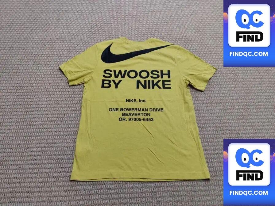 Nike/Nike Men's Summer Round Neck Breathable Athleisure Big Hook Print Short Sleeve T-Shirt Dz2882-010 QC