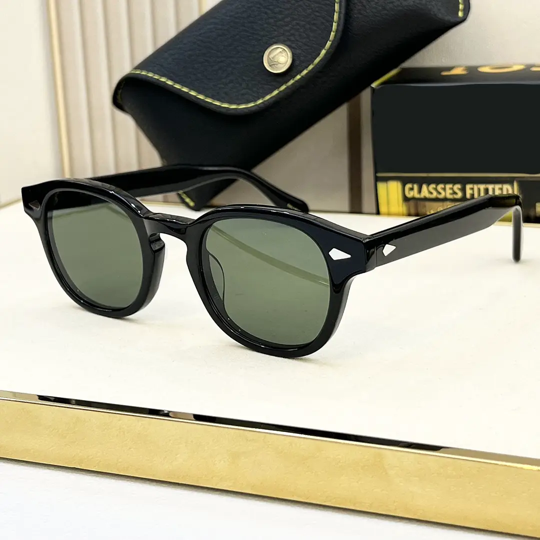MOS LEMTOSH Andy Lau cross-border fashion retro round tide version men's and women's sunglasses 49 yards plain glasses