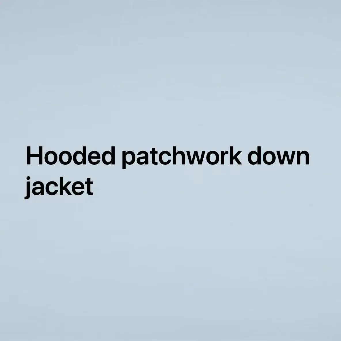XS Independent Hooded down Jacket with Goggles