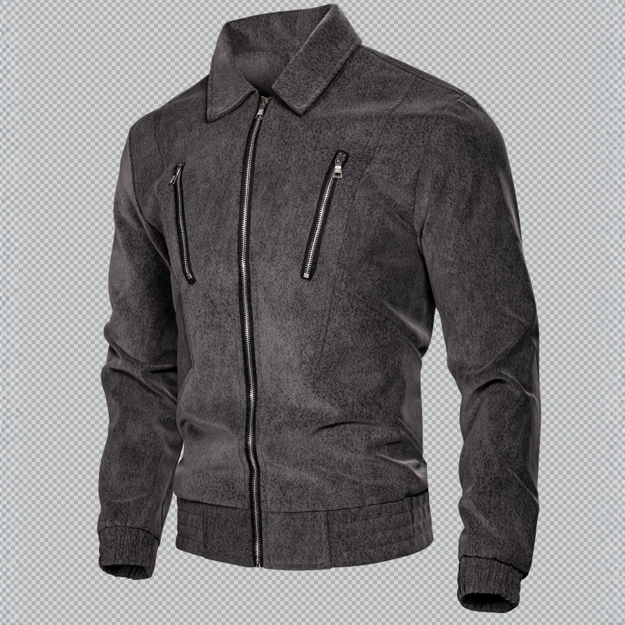 Cross-Border Spring and Autumn Men's Leather Jacket Trendy Korean Style Slim Fit Pu Stylish Youth Thin Motorcycle Spring Leather Jacket