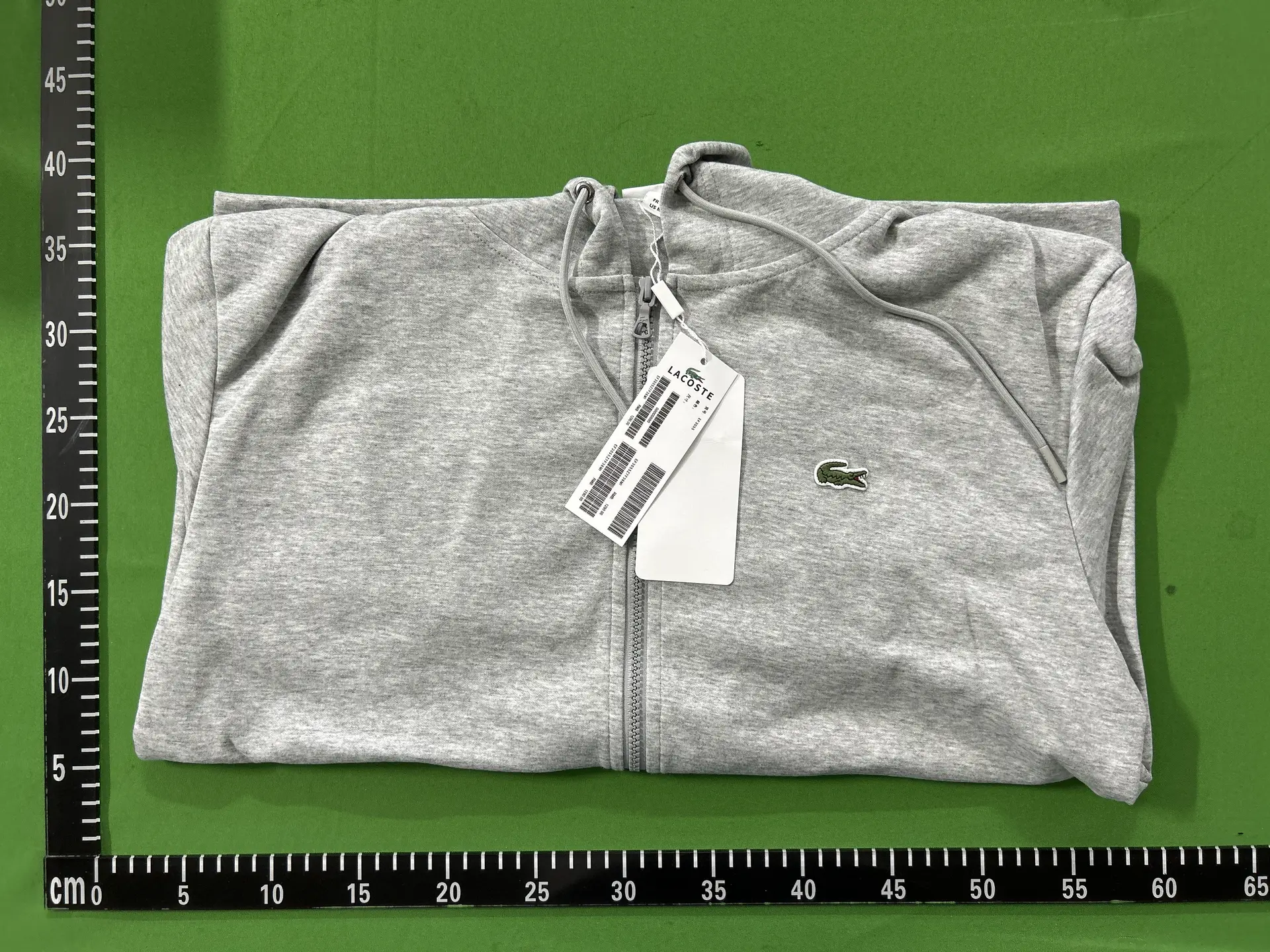 Lacoste Full Zip Hoodie Grey