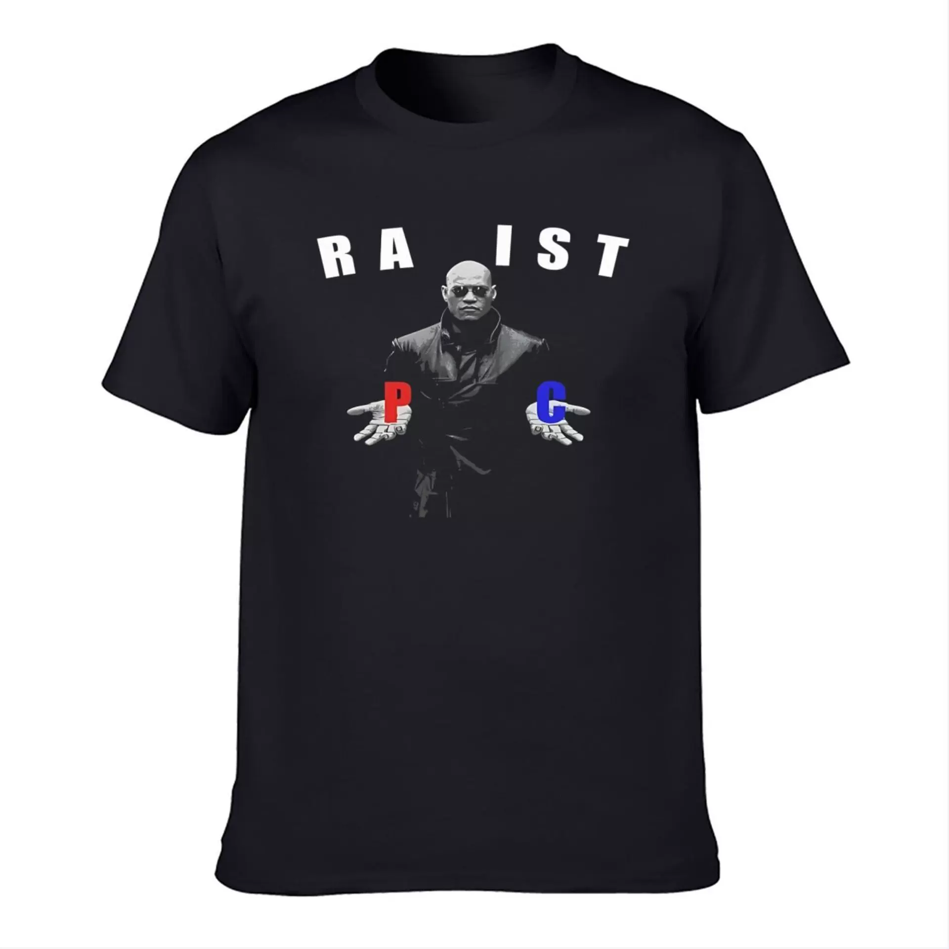 Racist Rapist Morpheus T Shirt Funny Red Pill Or Blue Matrix