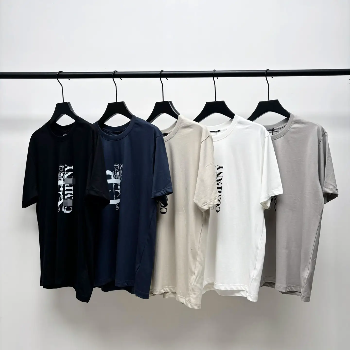 Cp Export Men's Trendy pure cotton Embroider Casual Round Neck Short-Sleeved T-Shirt Handsome and Simple Casual Outdoor Sports