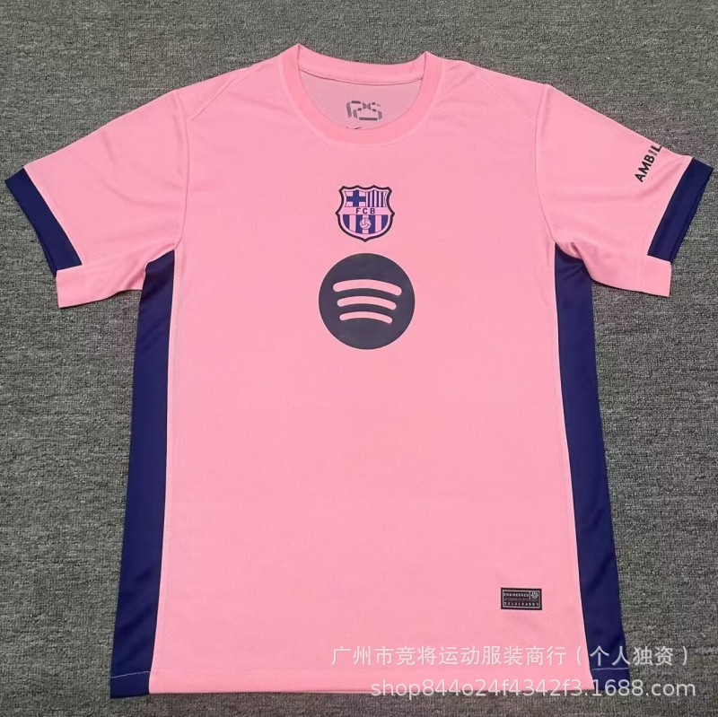 2526 Season Barcelona Home Fan Version Single Top No. 9 Lewandowski No. 8 Pedri No. 10 Yamal Football Uniform