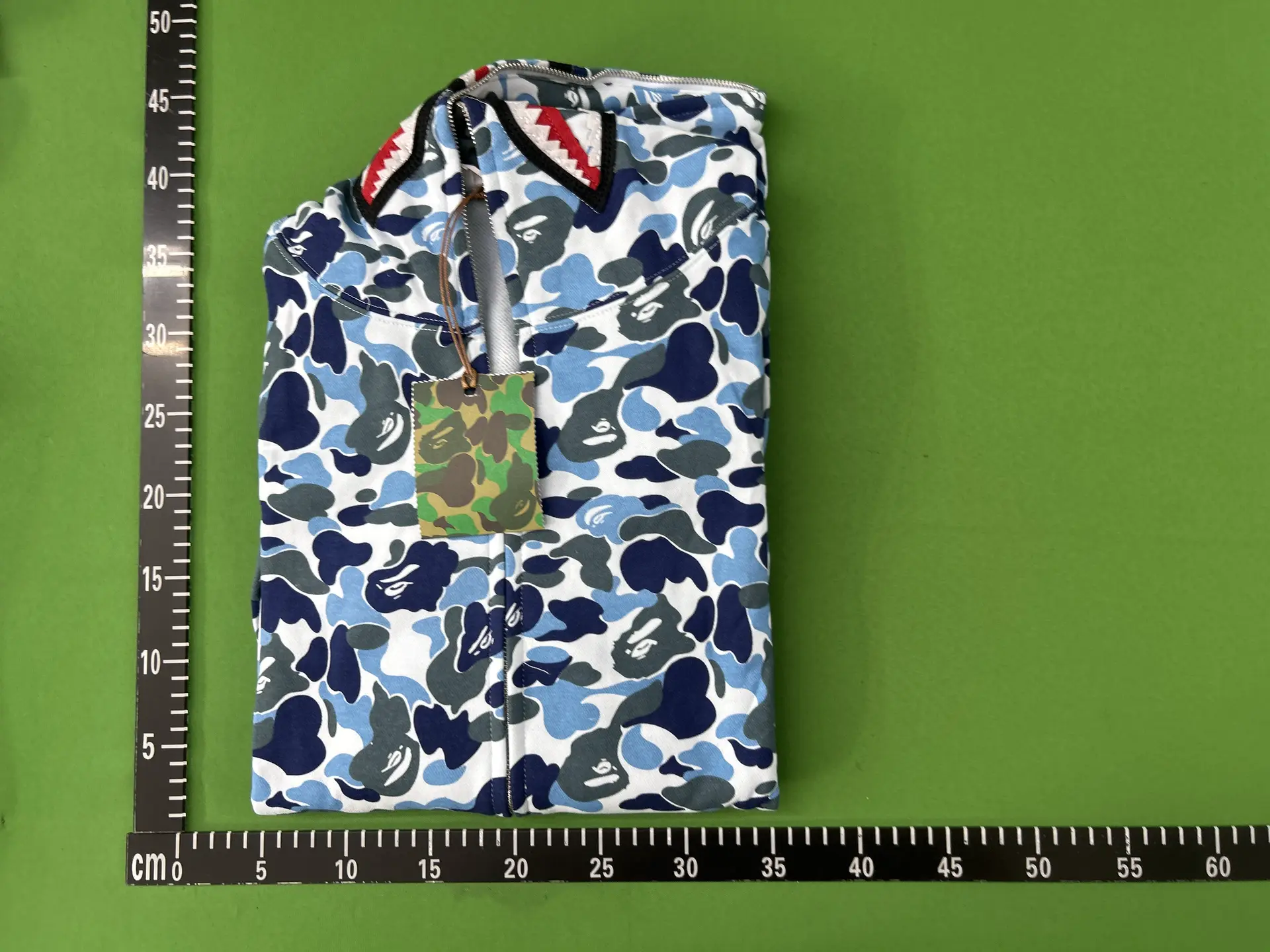 BAPE Shark Camo Zip Hoodie Blue