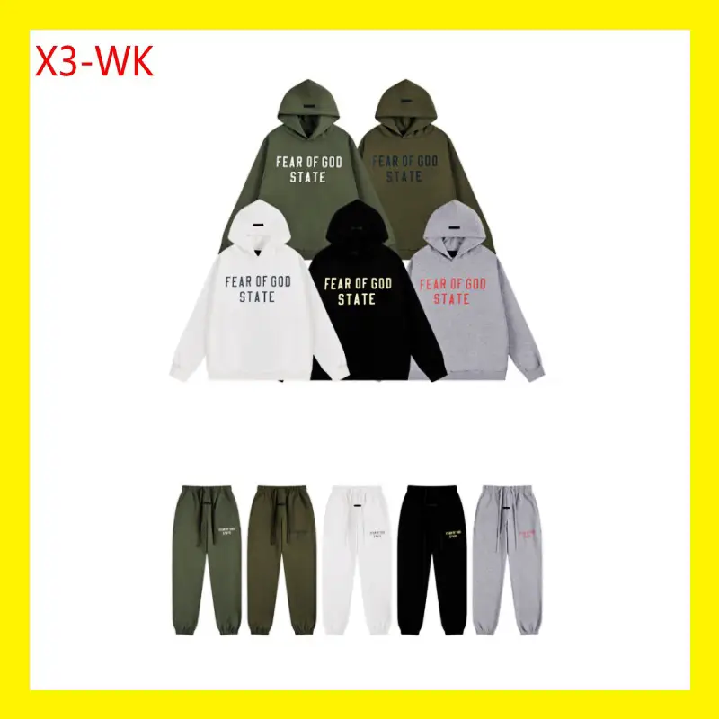 HS-F Autumn/Winter Collection: European and American retro washed vintage portrait hoodie, sweatshirt, long sleeved pants, jacket set