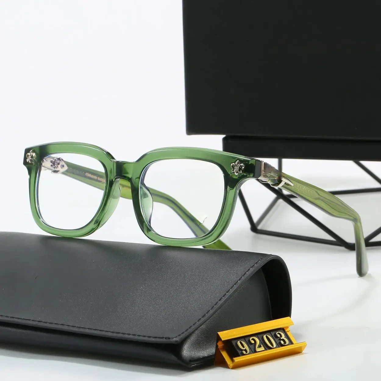 Chrome Hearts New Arrival Fashion Blue Light Blocking Non-Prescription Glasses Unisex Vintage Sunglasses 9203 Slim Face Design