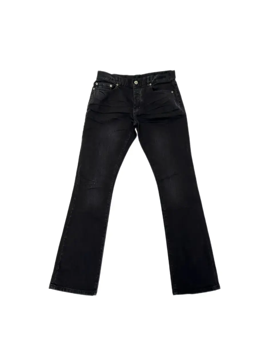 Deeds Saintl D17 Flared Jeans Slim Fit Skinny Washed Distressed Denim Slp Style