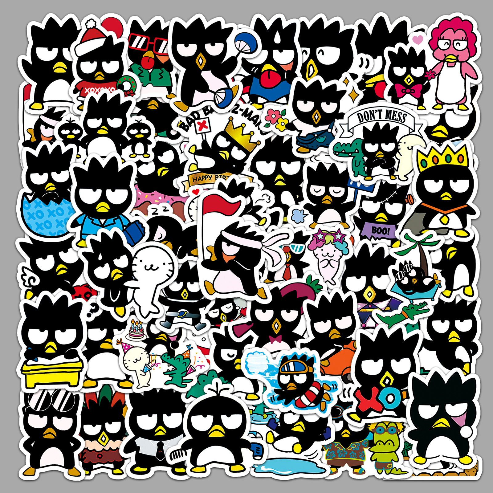 50 Cool Penguin Cartoon Cute Bad badtz-maru Decorative Water Cup Luggage Phone Sanrio Sticker