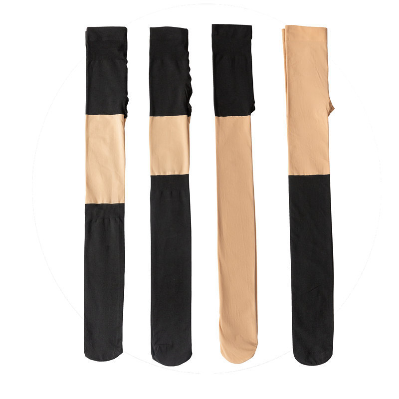 Seamless Over-The-Knee Pantyhose for Women, Leg-Slimming and Sun-Protective Leggings with Foot and Calf Coverage