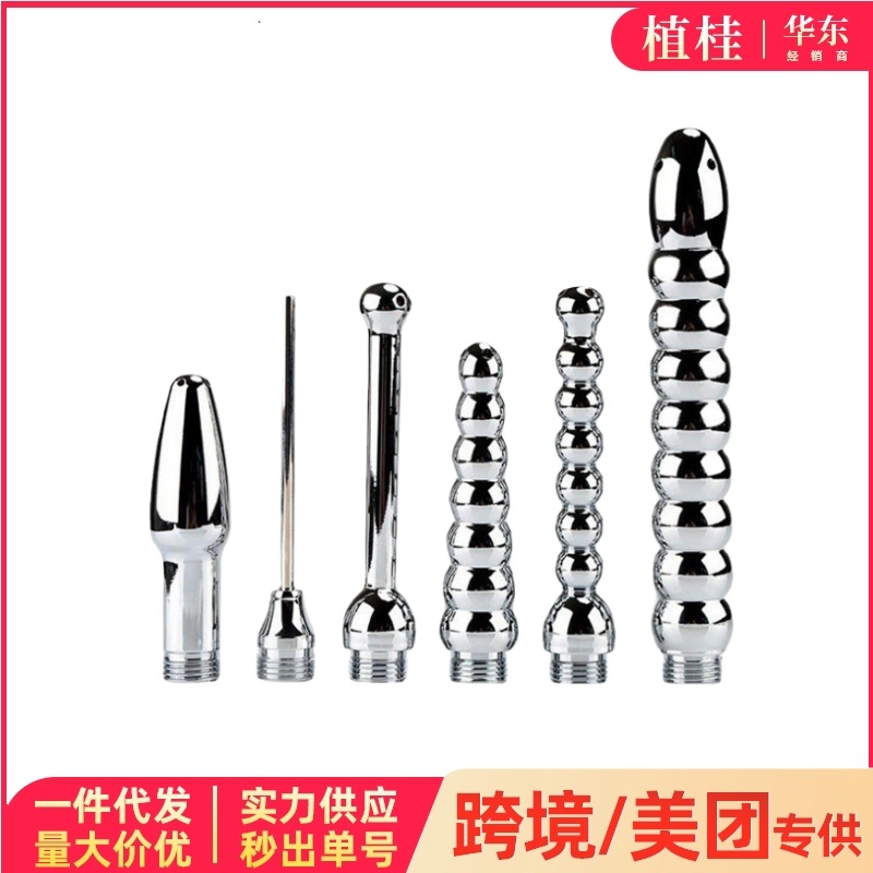 Anus vaginal metal irrigator back court pull beads G point cleaning masturbation enema women's irrigator cross-border a generation of hair