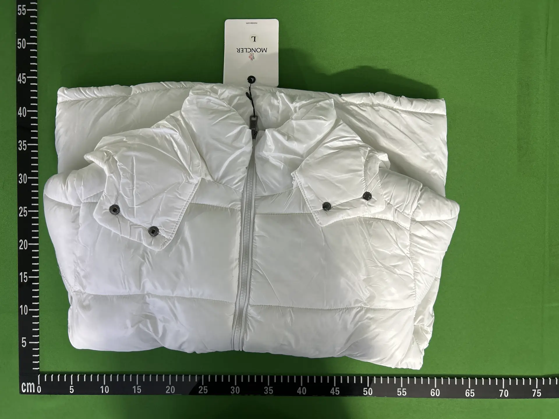 Moncler white down-filled jacket