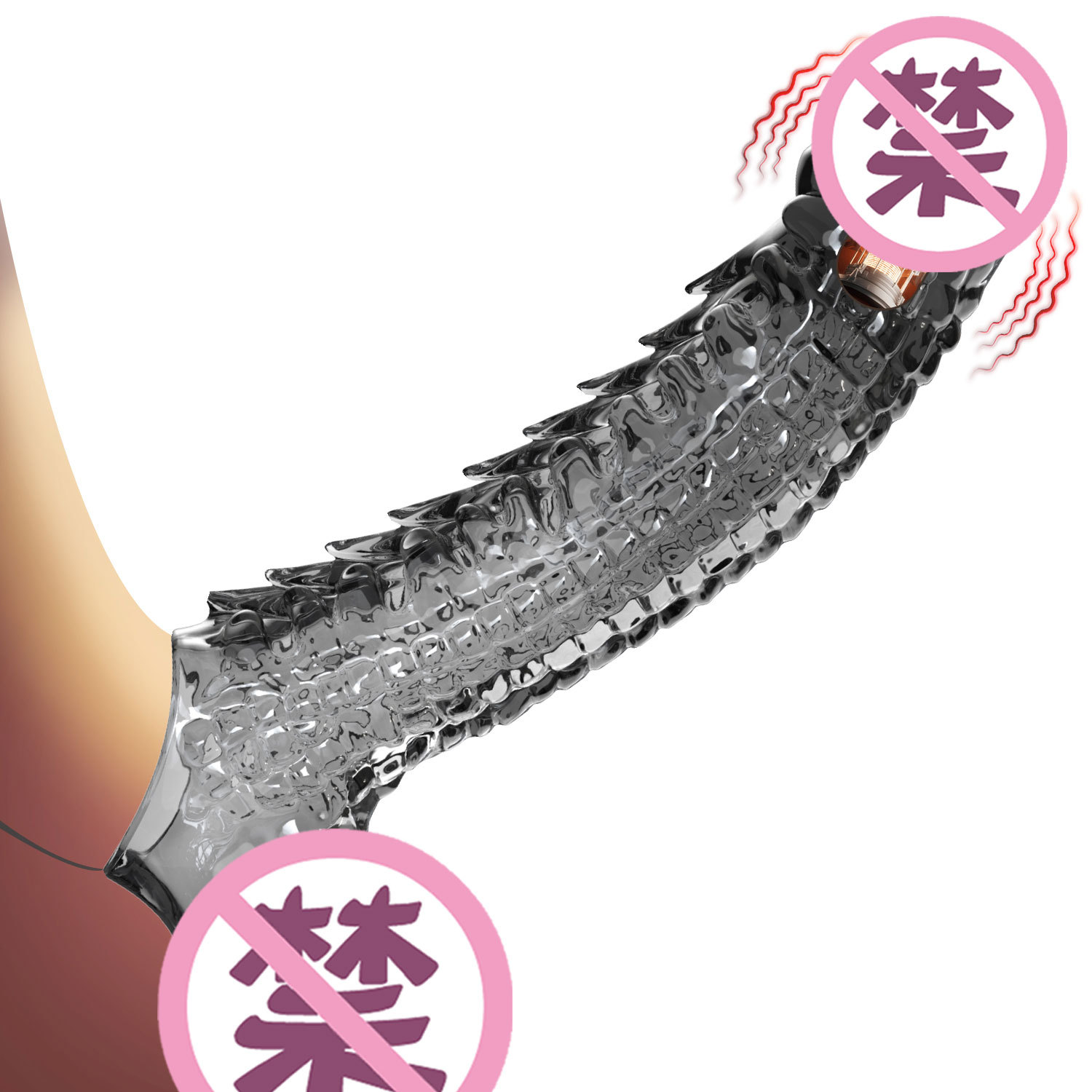 New product penis mace lengthened and thickened and enlarged husband and wife co-vibration sex products male with barbed vibrator toy