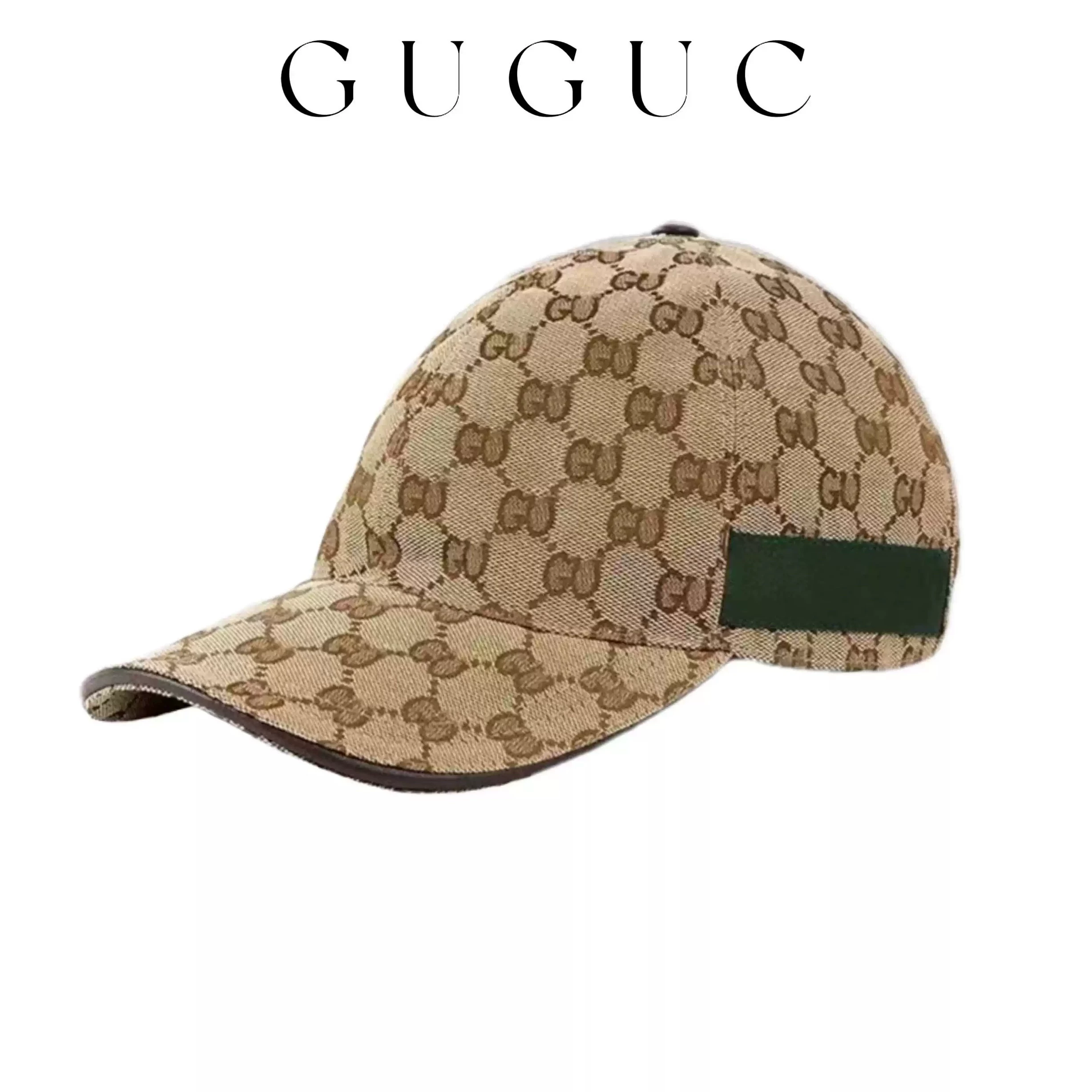 GUCou Duck Tongue Hat Men's and Women's New Canvas Decorative Striped Ribbon Korean Edition G Home High End Hat Outdoor Baseball Hat Foto QC de TAOBAO na Qualit.ly