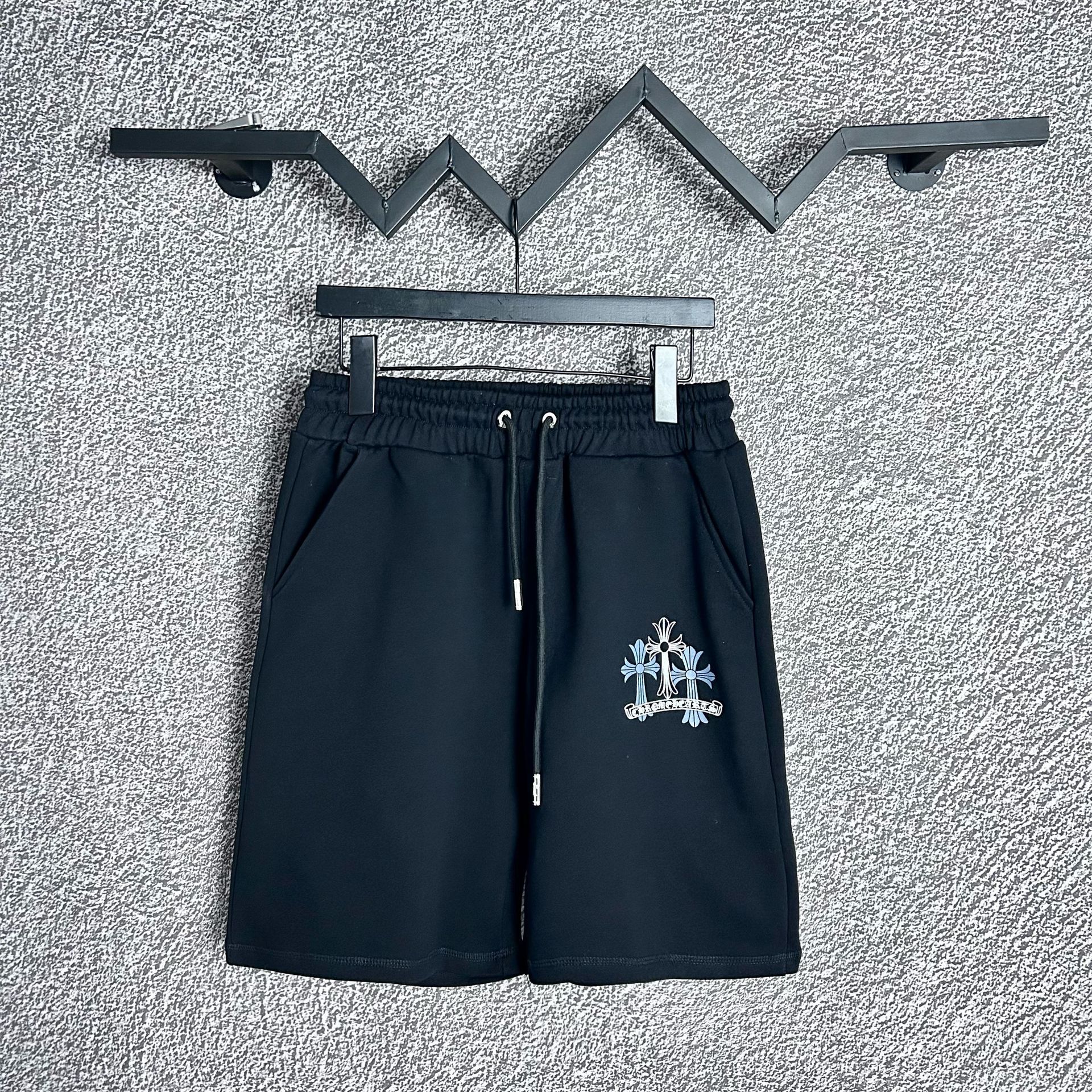Chrome Hearte Chrome Hearte Terry Shorts Export Direct Supply Loose Workwear Sports Style Casual Cross-Border