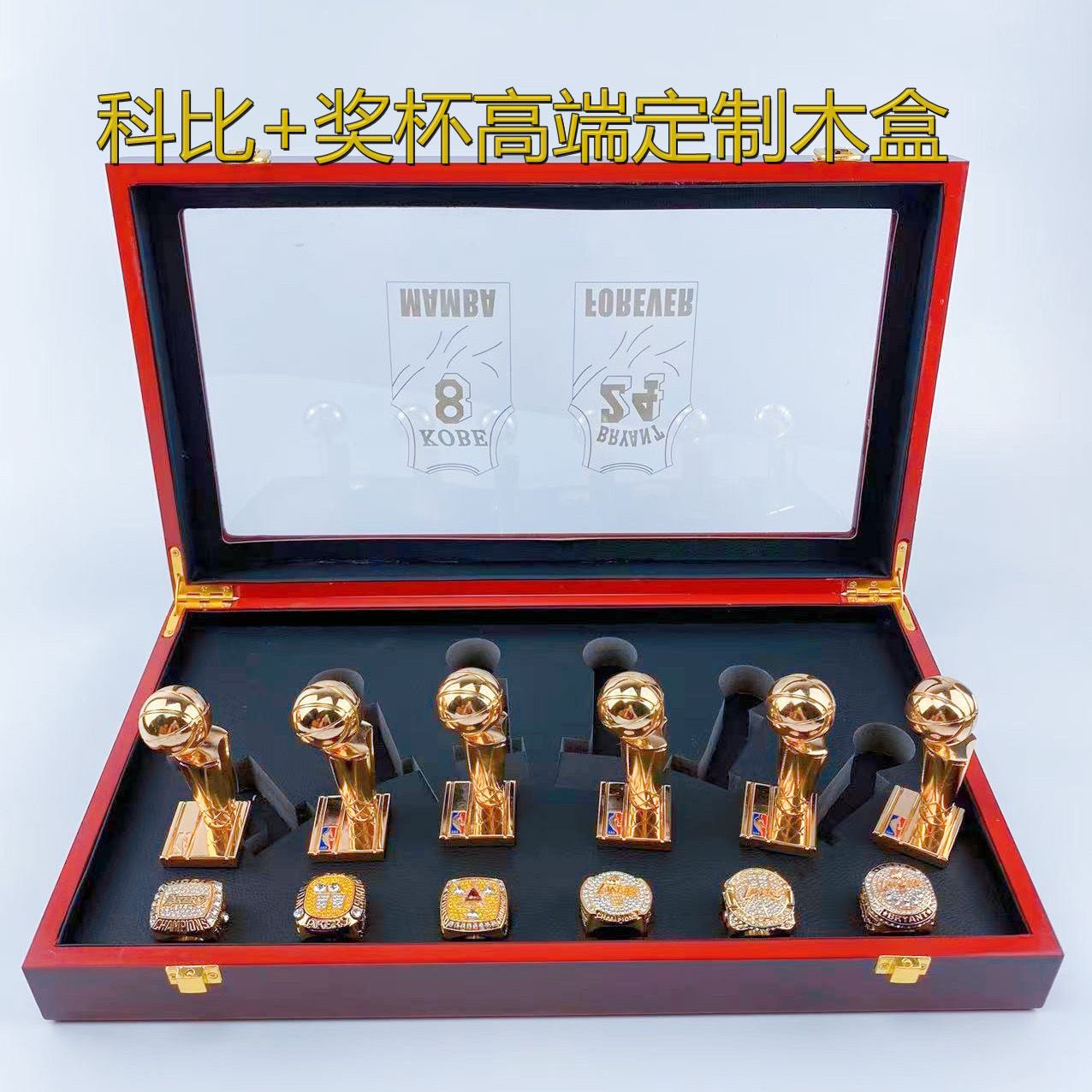 2024 Lakers James Warriors Curry Bulls Cavaliers Kobe Championship Ring Fan Birthday Gift Foto QC de TAOBAO na Qualit.ly