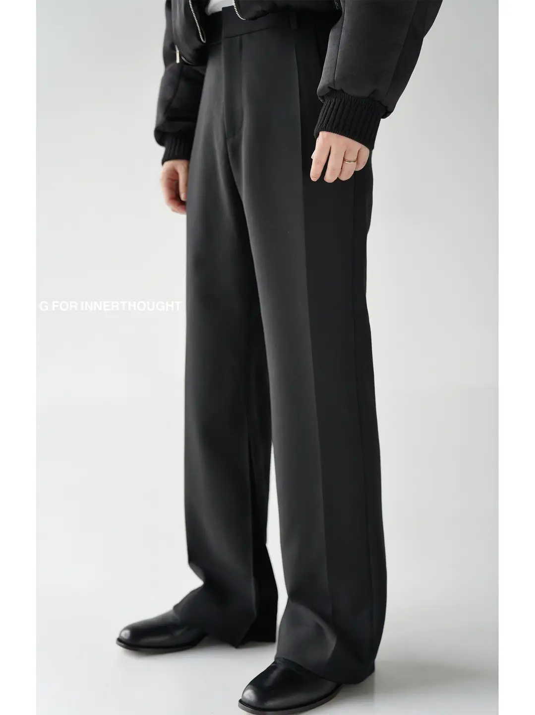G for Inner Thought | Luxurious Custom-Made Thick Wool-Like Deconstruct Tailored Suit pants