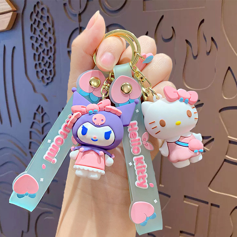 Cute Cartoon Sanrio Doll Keychain Creative Kurome Couple Car Bag Keychain Pendant Wholesale