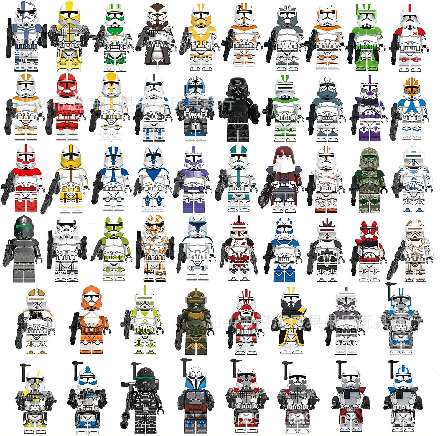 Moc 56 Planet Series Building Blocks Small Particles DIY Assembled Figures with Weapons Kidsren's Educational Toy Set