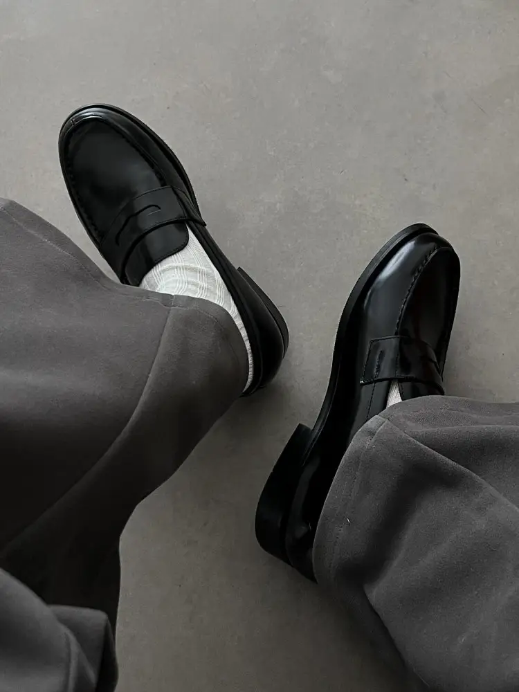 Slip-On Loafers for Men, Formal Business Leather Shoes, Men's Commuting Slip-Ons, Thick-Soled Height-Increasing British Casual Men's Shoes