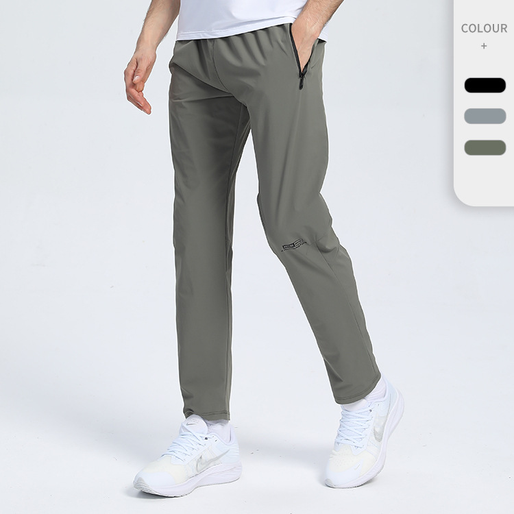 Cross-border nylon sports trousers men's spot printed fitness stretch toe pants summer breathable sweat-absorbent cropped pants