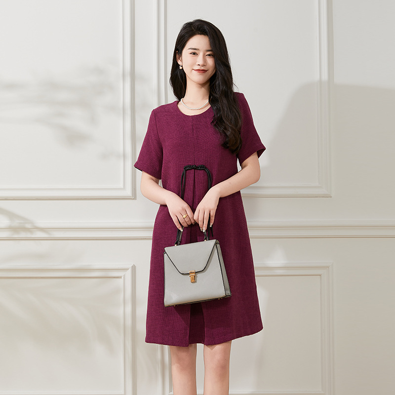DZ24-53/New Chinese Style Design Sense Dress 2024 Summer New Simple Slim Look Slim Casual Joker Dress
