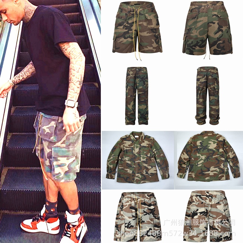 2026 New Men's Shorts High Street Ins Style Drawstring Washed Vintage Casual Camouflage Multi-Pocket Cargo Shorts QC-Foto von 1688 auf Qualit.ly