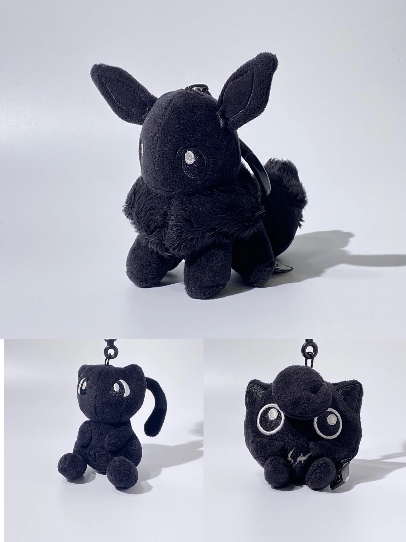 三款入 原单保正 Fragment Design x Pokemon藤原浩X宝可梦联名款 伊布/胖丁/梦幻 毛绒公仔钥匙扣挂件