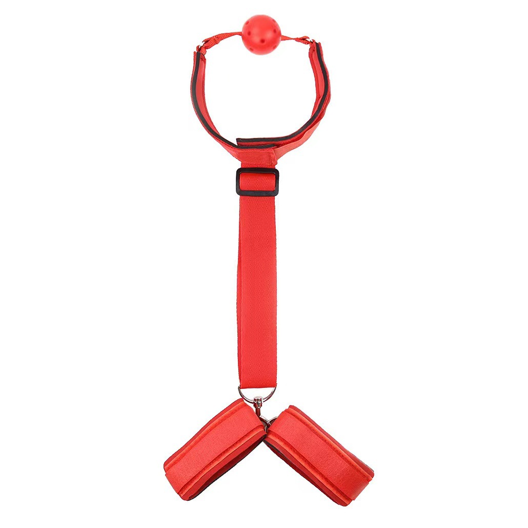 Adult SM sex products alternative female back handcuffs with mouth plug set toys sex toys wholesale