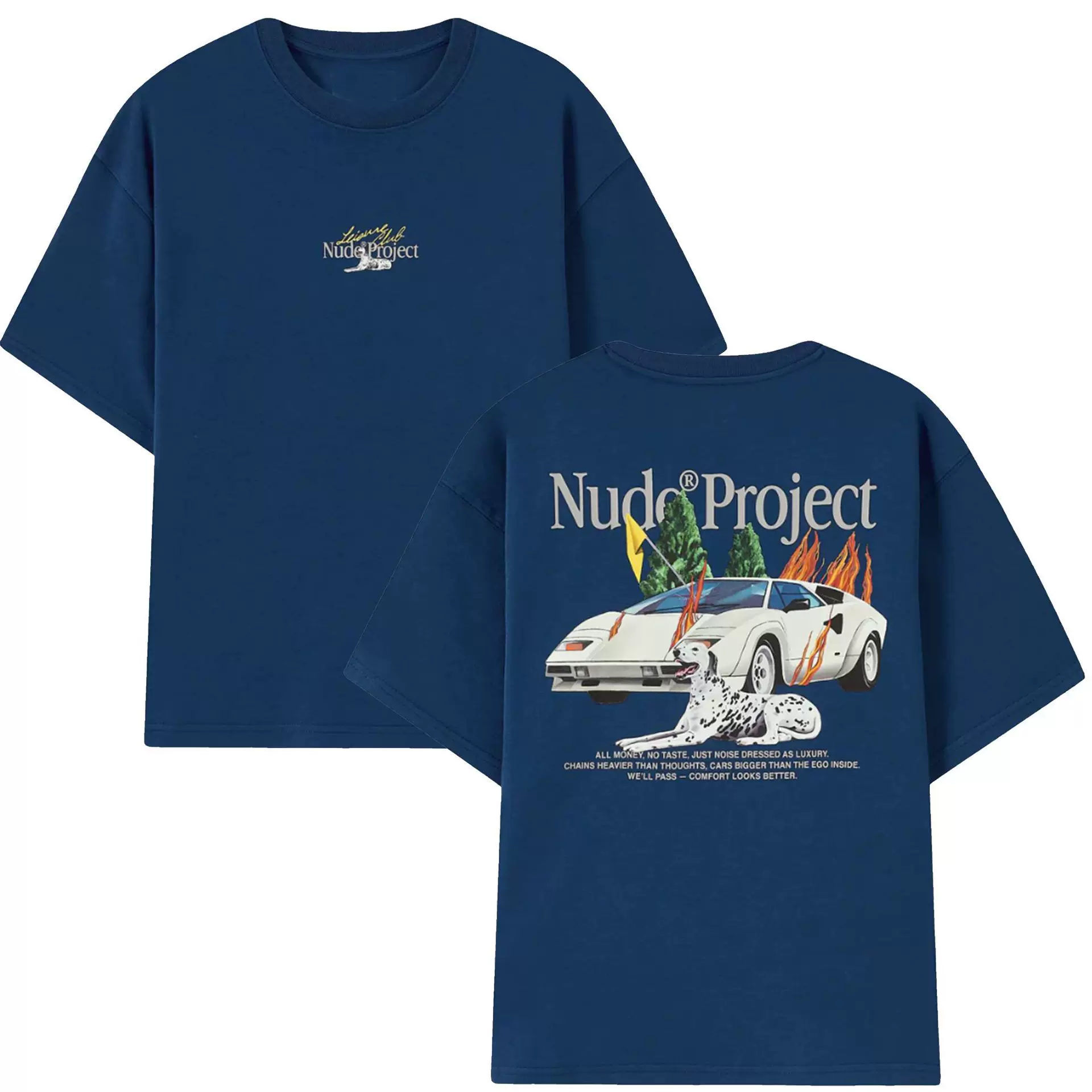 【Cross-Border European Size】2026 Summer Project New Letter Design Hot-Selling Loose Fashion T-Shirt Foreign Trade Men's Clothing