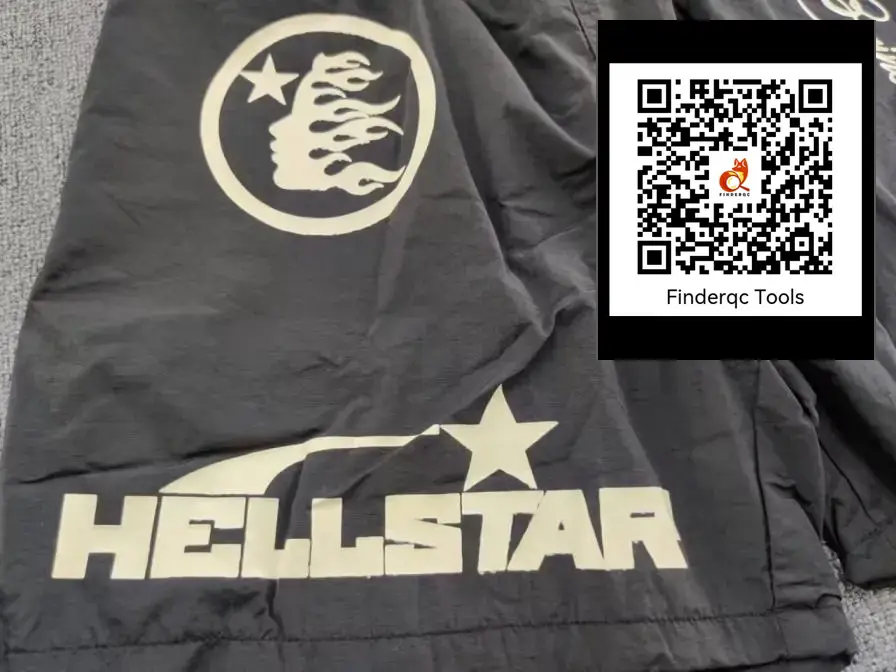 Correct Version American Niche Hell Star Alien Embroider Print Logo Nylon Quick-Drying Half Length shorts