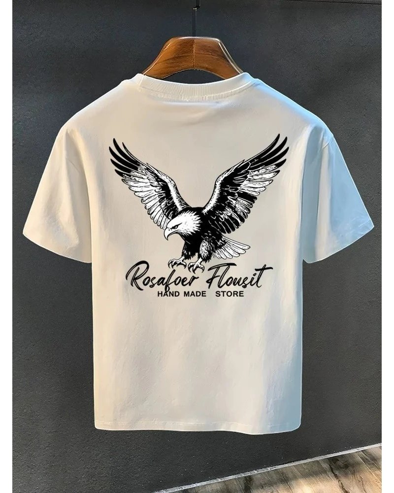 National Eagle Print Short Sleeve T Shirt White 2026