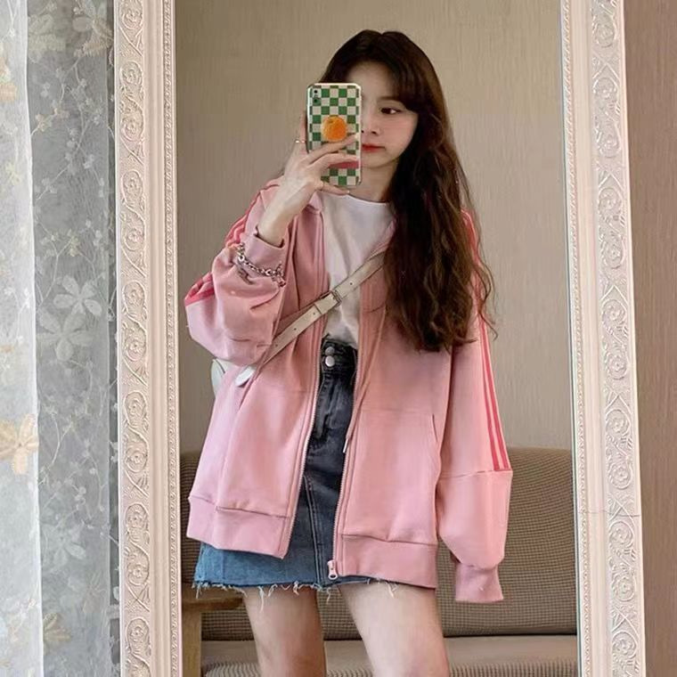 Baseball uniform sweater coat women's clothing early Spring and Autumn 2023 new small top sweet cool lazy trendy ins
