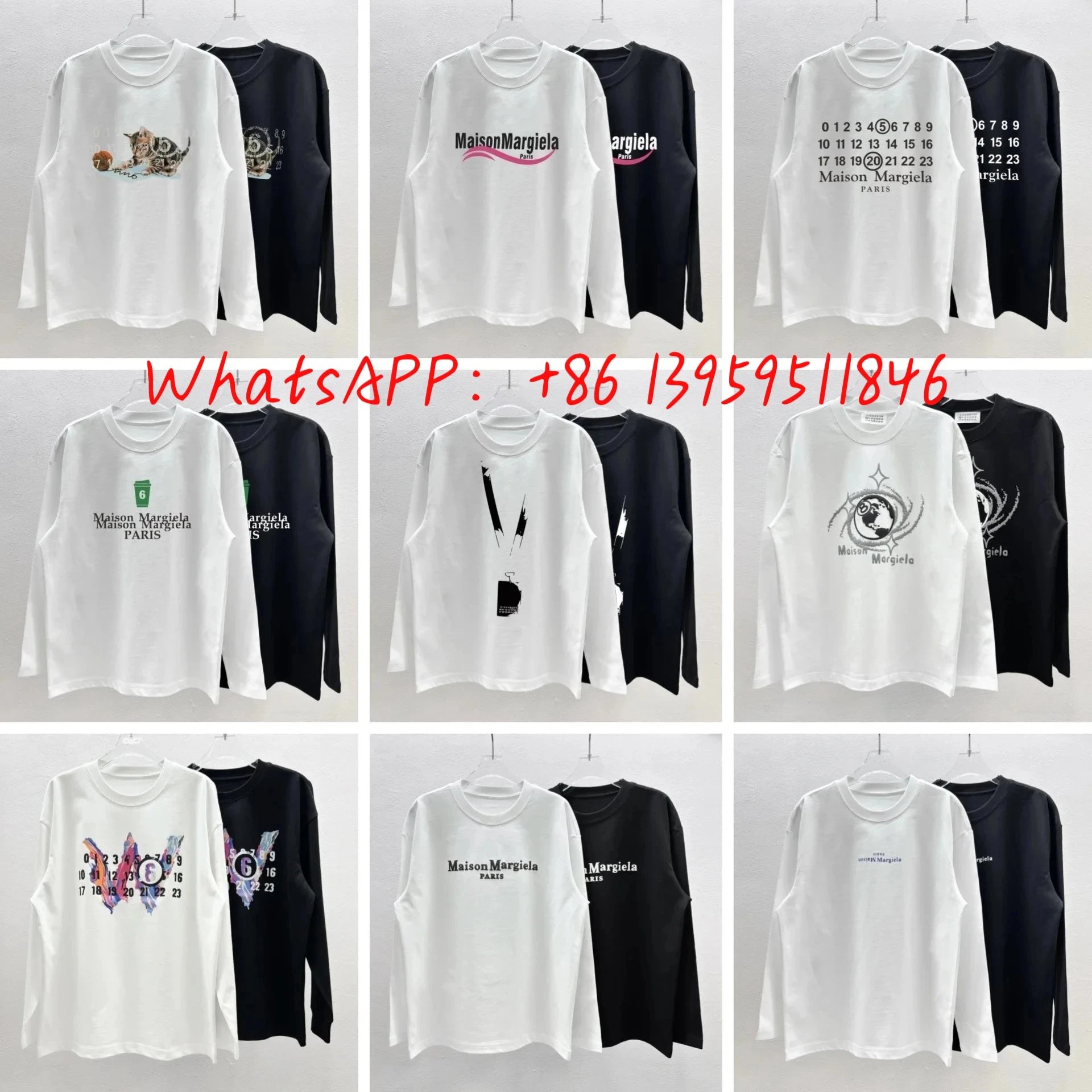 M number round neck long sleeved shirt