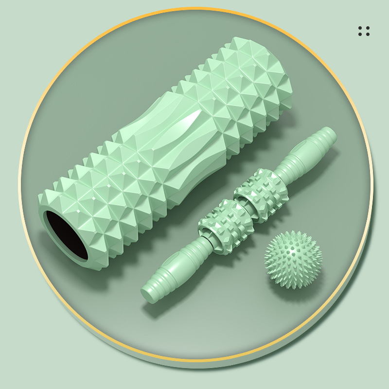 33cm Crescent Yoga Pillar Massage suit Massage Stick Hedgehog Fascia Ball Hollow Roller Foam Shaft Yoga