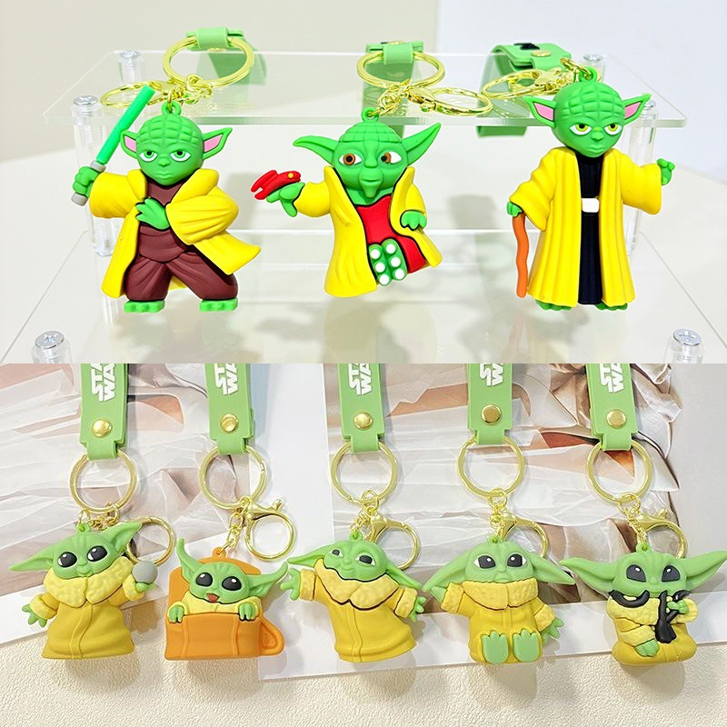 Cross-Border Baby Yoda Keychain Cute Doll the Mandalorian Pendant Star Wars Car Keychain Figure